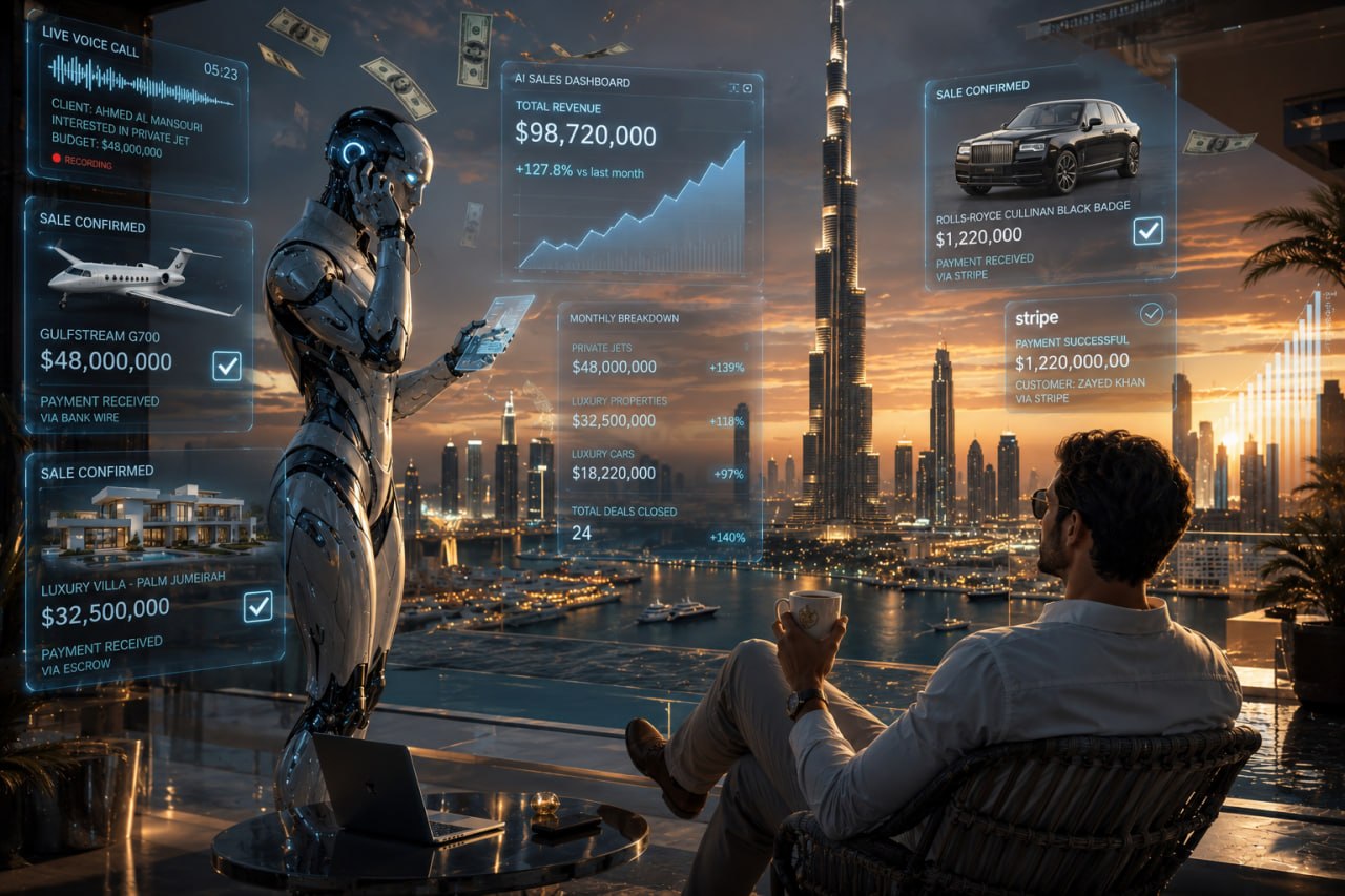 Entrepreneur in Dubai, AI sales dashboard
